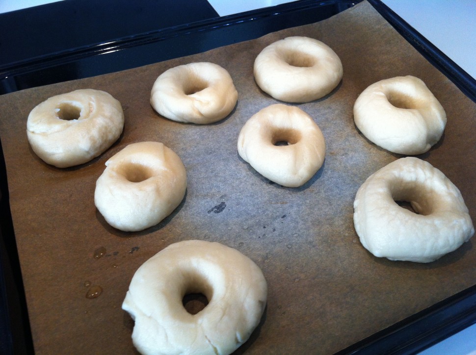 Vorbereitung der Bagels